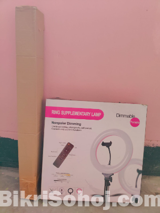 DimDimming Ring Light + Phone Holder Remote